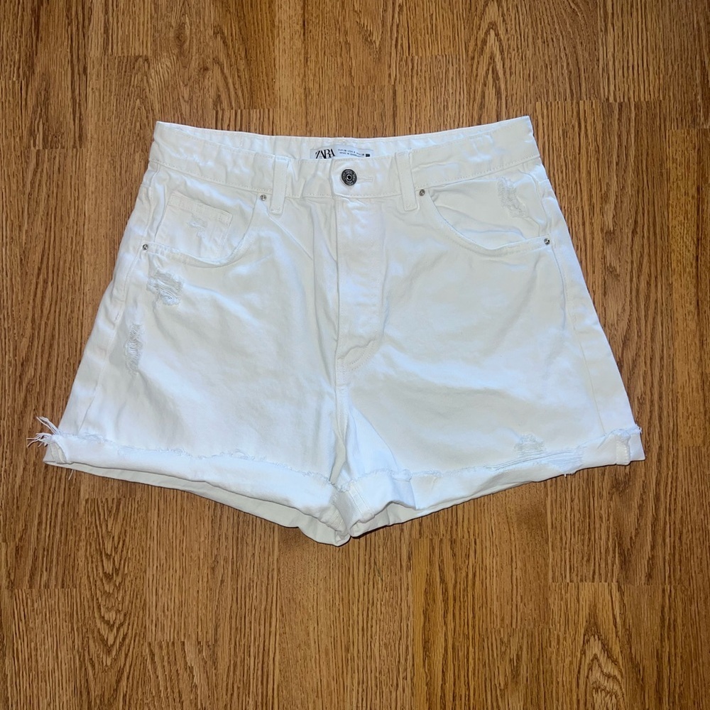 White Zara Jean Shorts